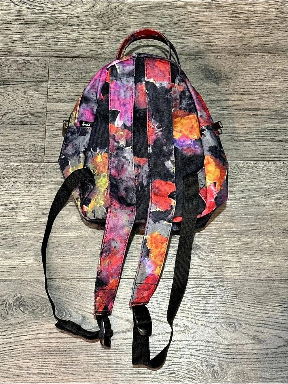 Herschel Abstract Print Backpack in Purple & Red (mini size)